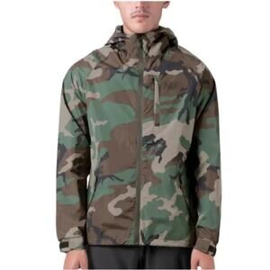 HUF WOODLAND CAMO 10K TECH JACKET Size S NWT